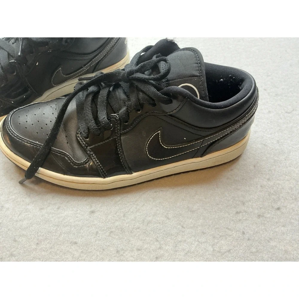 Jordan Air Jordan 1 Low Carbon Fiber All-Star Black‎ White Sneakers Size 8